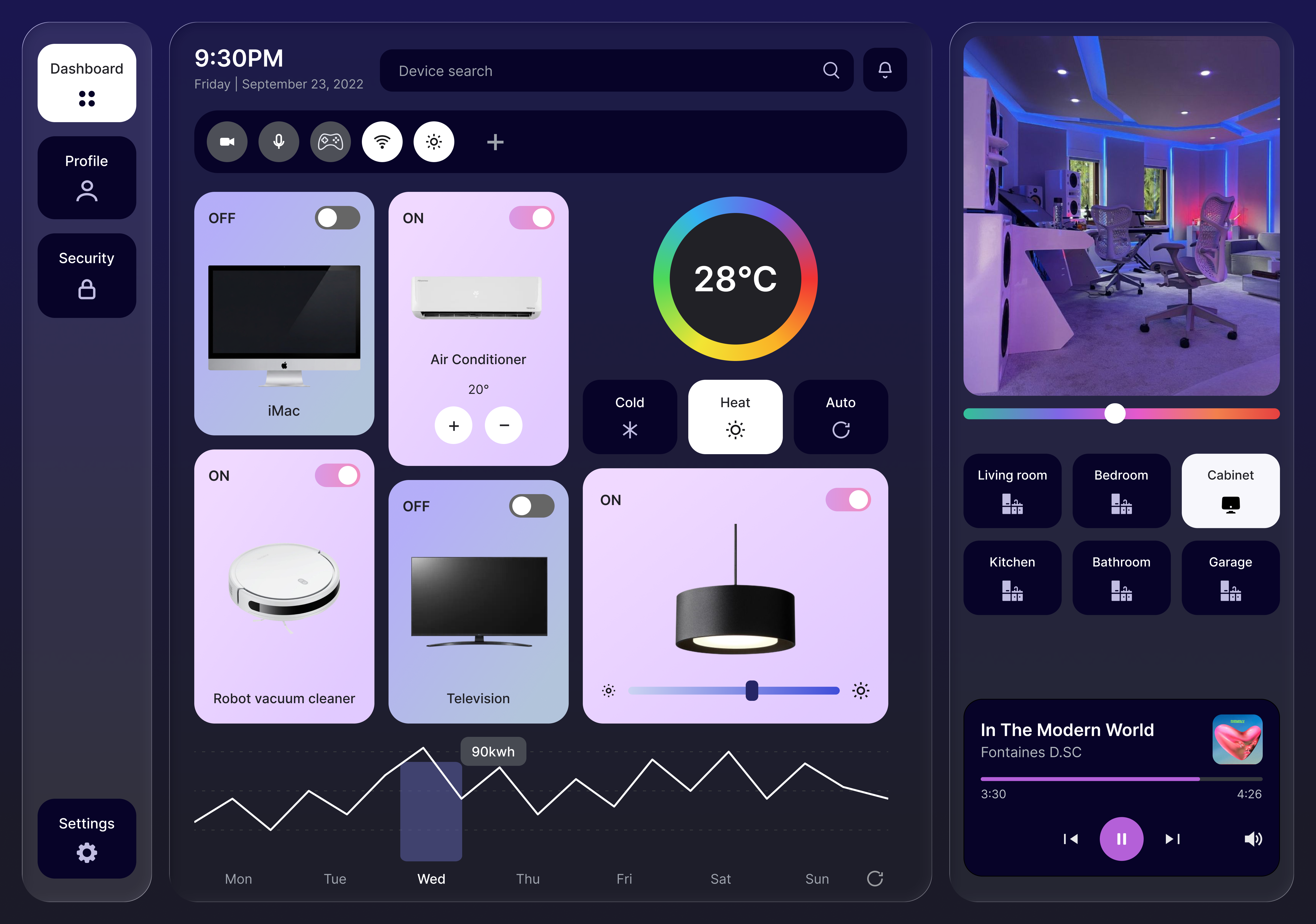 Концепт Smart Home Dashboard